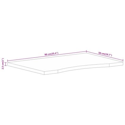 Плот за бюро с извивка 90x50x2,5 см грубо мангово дърво масив