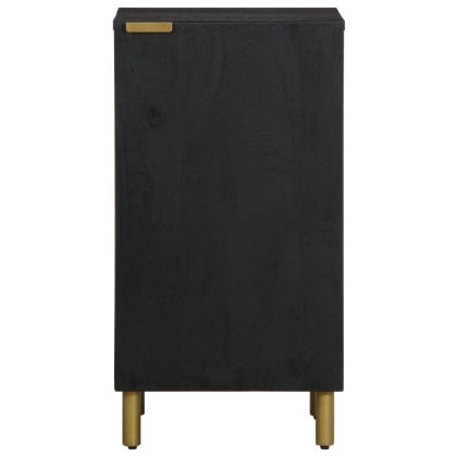 Сайдборд, черен, 40x33x75 см, инженерно дърво