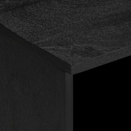 ТВ шкаф, черен, 100x33x46 см, инженерно дърво