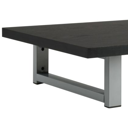 Комплект мебели за баня от две части, керамика, черен