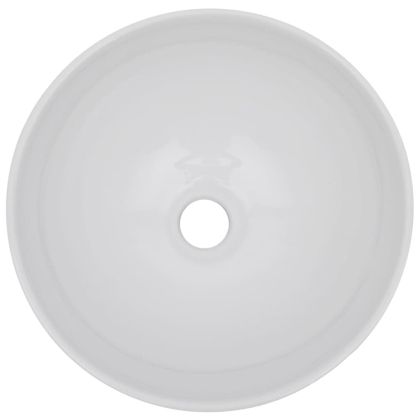 Комплект мебели за баня от две части, керамика, бял