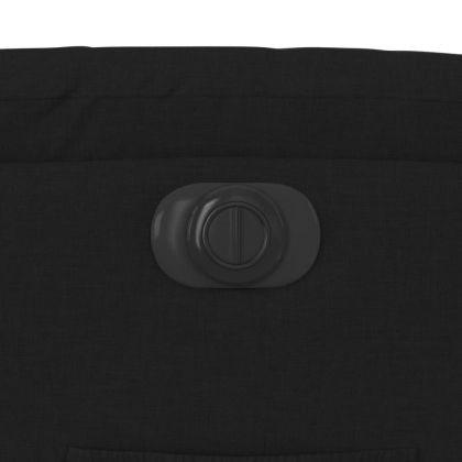 Електрически изправящ реклайнер стол, черен, текстил