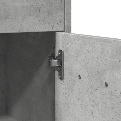 Шкаф за баня, бетонно сив, 60x33x80 см, ПДЧ