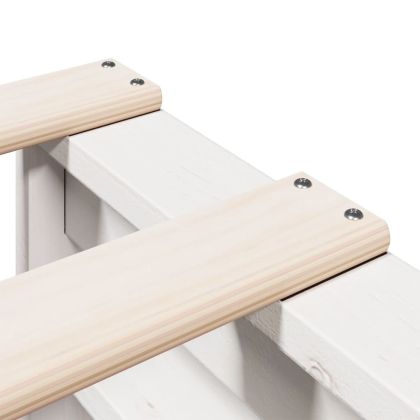 Легло с етажерка за книги, без матрак, 140x190 см, бор масив