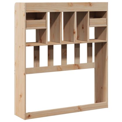 Горна табла с място за съхранение, 100 см, масивно дърво бор