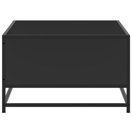 Кафе маса, черно, 100x57x35 см, инженерно дърво и метал