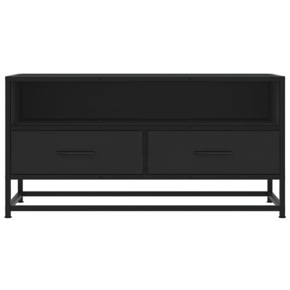 ТB шкаф, черен, 80x34,5x40 см, инженерно дърво и метал