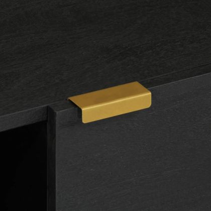 Маса за кафе, черна, 80x50x40 см, инженерно дърво