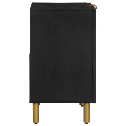 Шкаф за баня, черен, 62x33x58 см, инженерно дърво