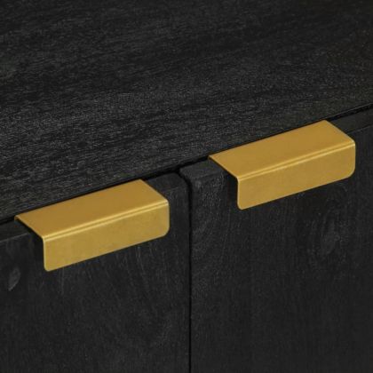 Шкаф за баня, черен, 62x33x58 см, инженерно дърво