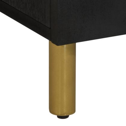 Шкаф за баня, черен, 62x33x58 см, инженерно дърво