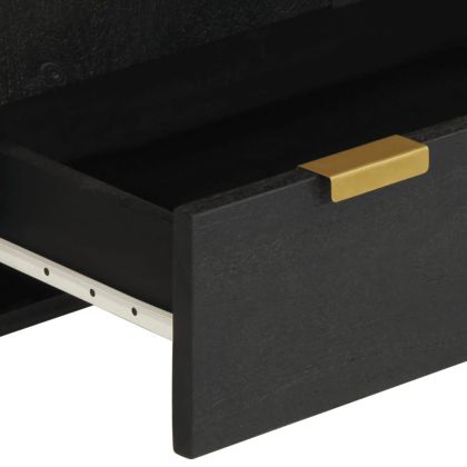 Висок шкаф, черен, 60x33x100 см, инженерно дърво