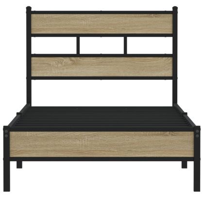 Рамка за легло без матрак сонома дъб 107x200 см инженерно дърво