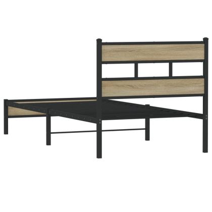 Рамка за легло без матрак сонома дъб 107x200 см инженерно дърво