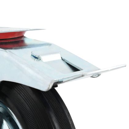 4 бр въртящи се колела с двойни спирачки, 200 мм