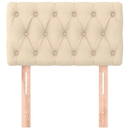 Горна табла за легло, кремава, 80x7x78/88 см, плат