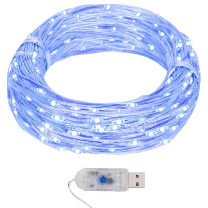 LED микро стринг лампички 40 м 400 LED сини 8 функции