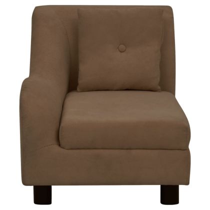 Кучешки диван с възглавница, кафяв, 83x44x44 см, плюш