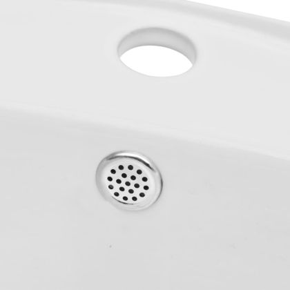 Комплект мебели за баня от две части, керамика, сив