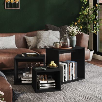 Стифиращи маси, 3 бр, черни, ПДЧ