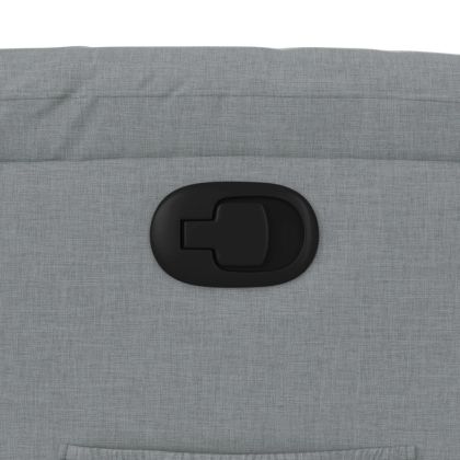 Изправящ реклайнер стол, светлосив, текстил