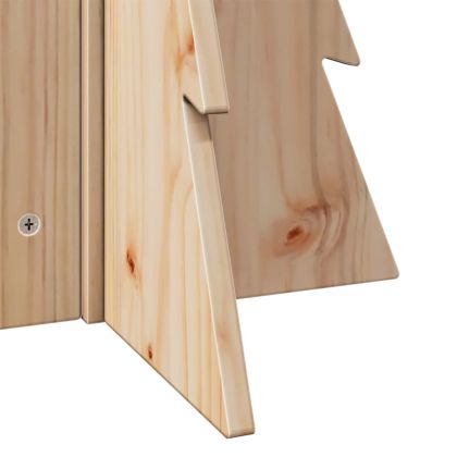 Дървена коледна елха за декорация 69,5 см масивно чамово дърво