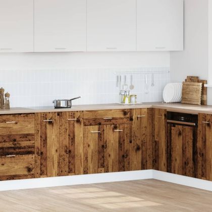 Шкаф с чекмеджета "Lyon", старо дърво, 60x46x81,5 см, инженерно дърво