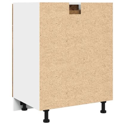 Шкаф с чекмеджета "Lyon", старо дърво, 60x46x81,5 см, инженерно дърво