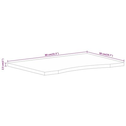 Плот за бюро с извивка 80x50x2,5 см грубо мангово дърво масив