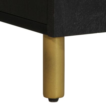 ТВ шкаф, черен, 105x33x46 см, инженерно дърво