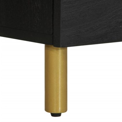 Нощно шкафче, черно, 50x33x62 см, инженерно дърво