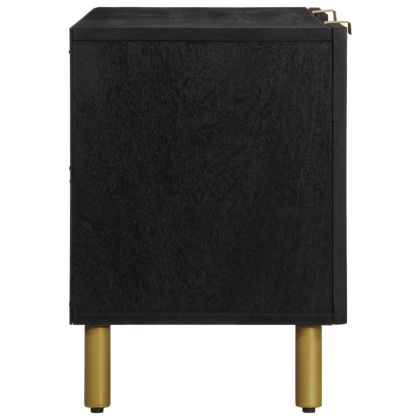 ТВ шкаф, черен, 105x33x46 см, инженерно дърво