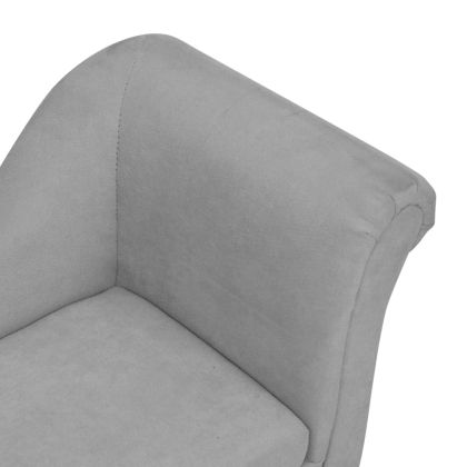 Кучешки диван с възглавница, сив, 83x44x44 см, плюш