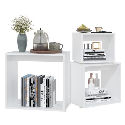 Стифиращи маси, 3 бр, бели, ПДЧ