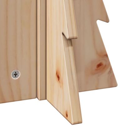 Дървена коледна елха за декорация 49 см масивно чамово дърво