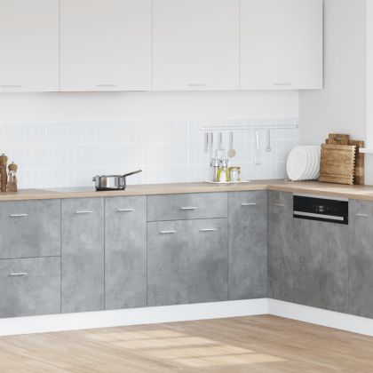 Шкаф с чекмеджета "Lyon", цвят бетонно сив, 60x46x81,5 см, инженерно дърво