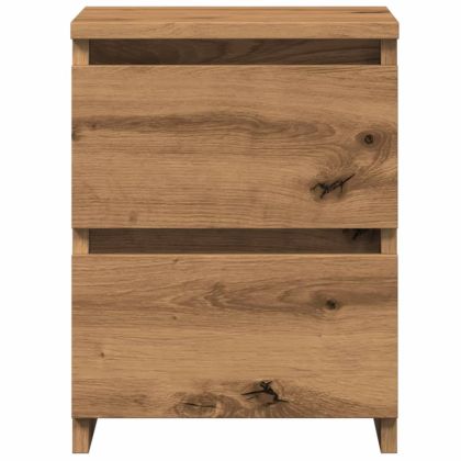 Нощни шкафчета, 2 бр, дъб артизан, 30x30x40 см, инженерно дърво