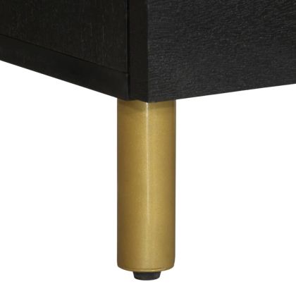 Висок шкаф, черен, 40x33x110 см, инженерно дърво