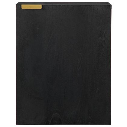 Стенен шкаф за баня, черен, 38x33x48 см инженерно дърво