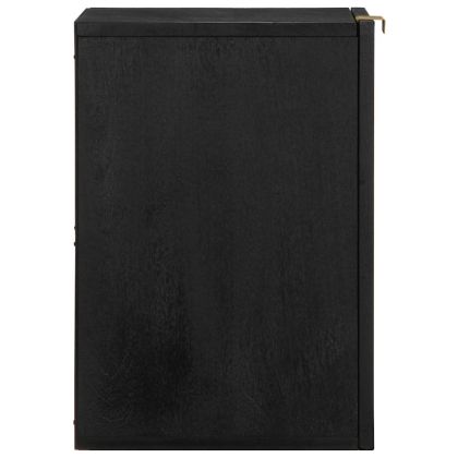 Стенен шкаф за баня, черен, 38x33x48 см инженерно дърво