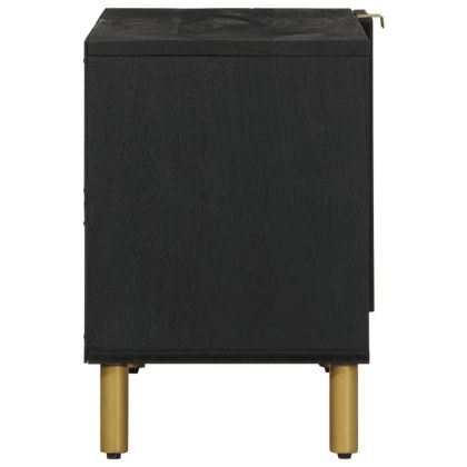 ТВ шкаф, черен, 80x33x46 см, инженерно дърво