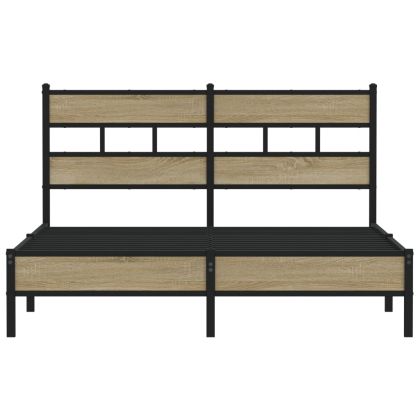 Рамка за легло без матрак сонома дъб 150x200 см инженерно дърво