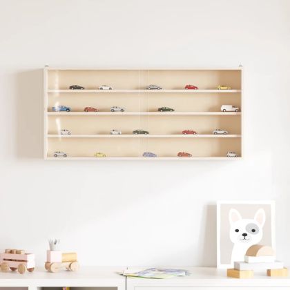 Дървена колекционерска витрина с врати 80x8,5x37 см