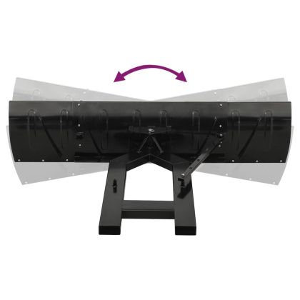 Снежен плуг за мотокар, 200x48 см, черен