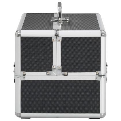 Куфар за гримове, 22x30x21 см, черен, алуминий