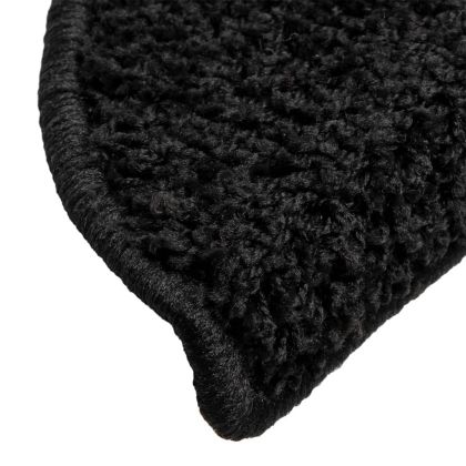 Изтривалки за стълби, 10 бр., 56x17x3 см, черни, полукръгли