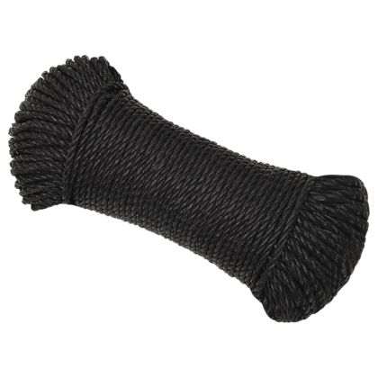 Работно въже черно 8 мм 100 м полипропилен