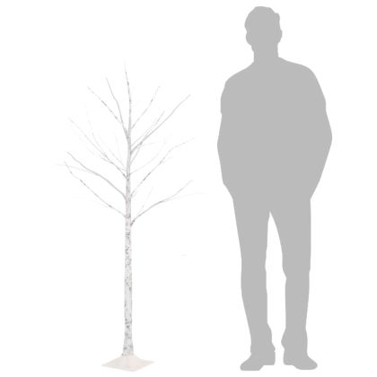 LED дърво бяла бреза топло бяло 72 светодиода 150 см