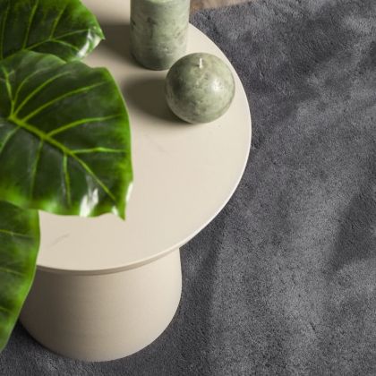 Килим HUARTE с къс косъм, мек и миещ се, антрацит, 240x240 см