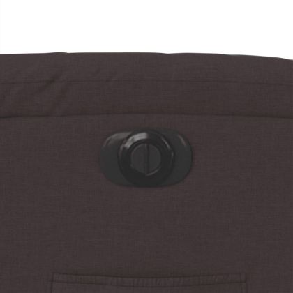 Електрически реклайнер стол, тъмнокафяв, текстил